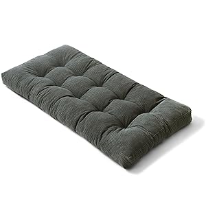 bananair - Futón Japonés Enrollable para 1 Persona, Cómodo y Grueso, Relleno de Espuma - Tela de Pana Ancha Suave y Elegante - Incluye Correa, Colchón Plegable Práctico (90x190 cm, Gris Oscuro)