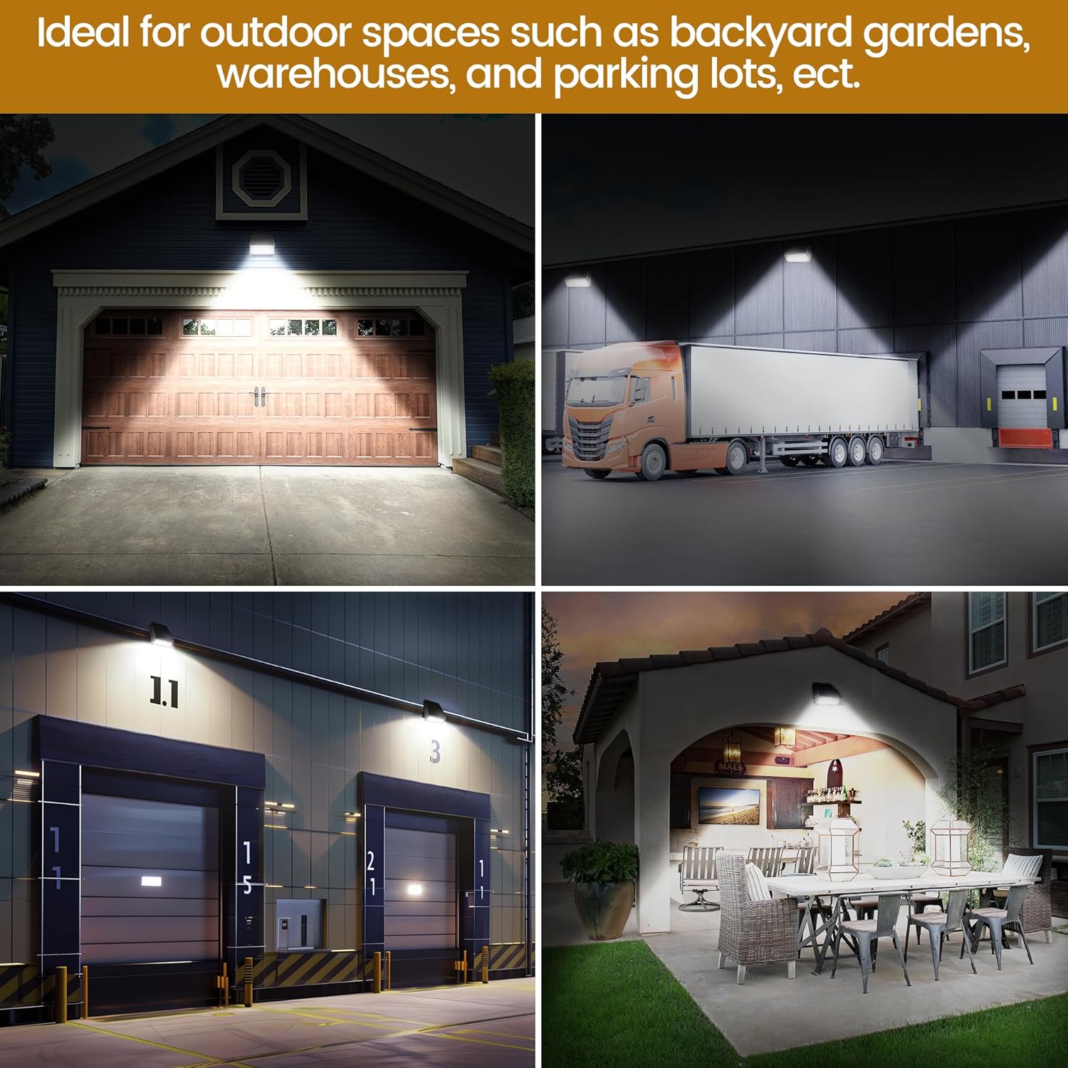 Dusk to Dawn LED Wall Pack Light, Photocell Sensor for Outdoor Lights, 3 Wattage Options(45W/60W/75W), 3 CCT Options, Wall Light Security Fixture for Backyard, Garage, Warehouse 120-247V, ETL