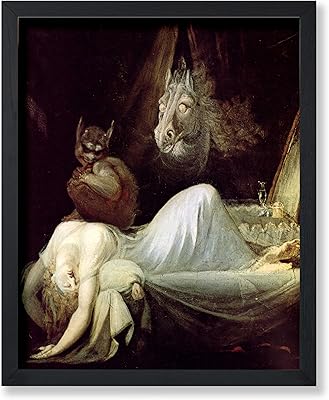 Poster Master Vintage The Nightmare Painting Poster - Retro Victorian Print - Fine Art - Halloween Art - Gift for Him & Her - Gothic Decor for Bedroom, Living Room or Office - 8x10 UNFRAMED Wall Art