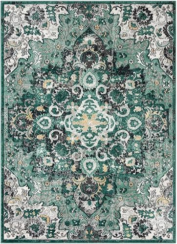 Miniatura 3 de LUXE WEAVERS Jasmine Collection 9577 - Alfombra marroquí verde de 8 x 10 pies