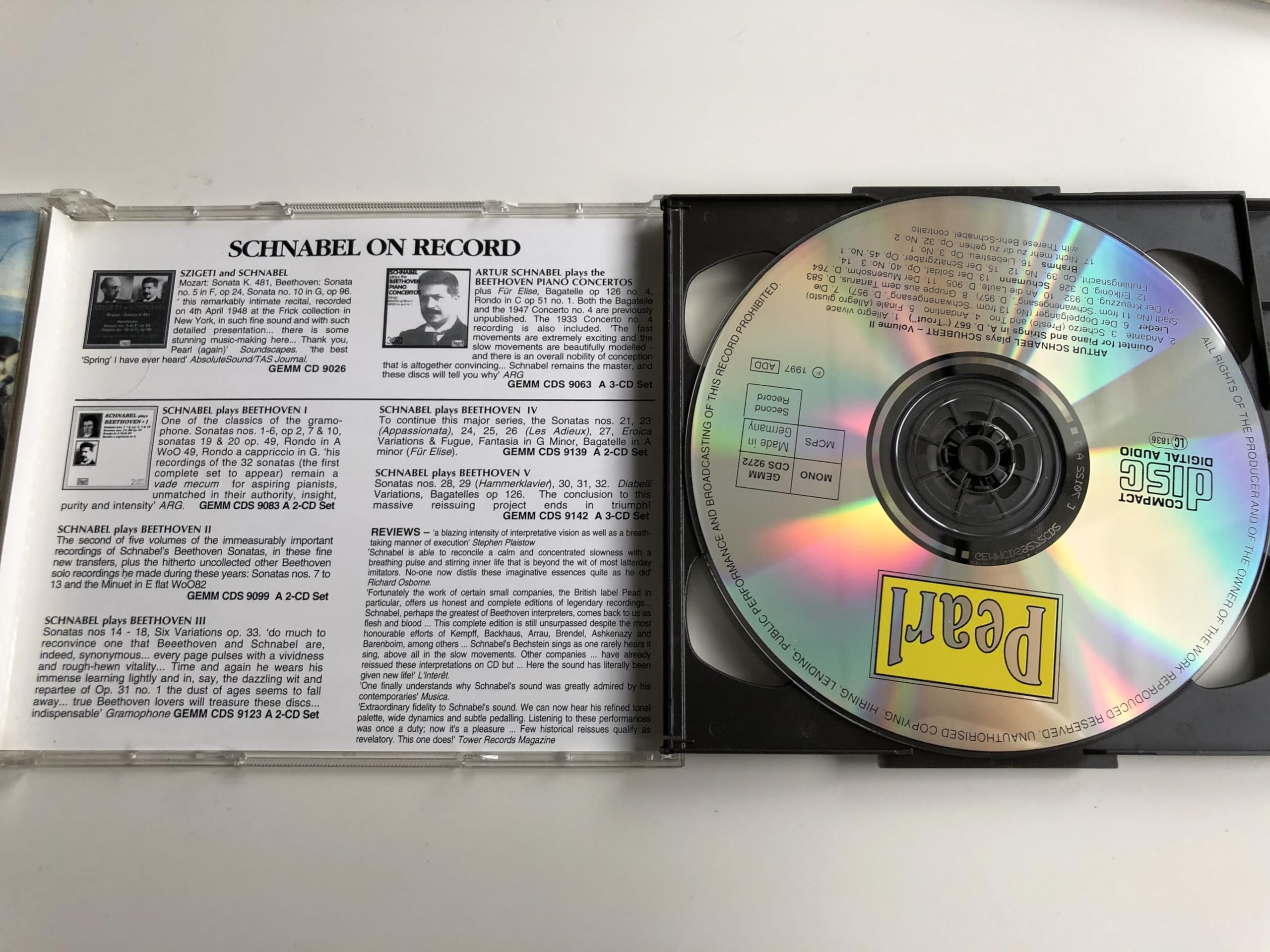 Schnabel spielt Schubert Vol. 2