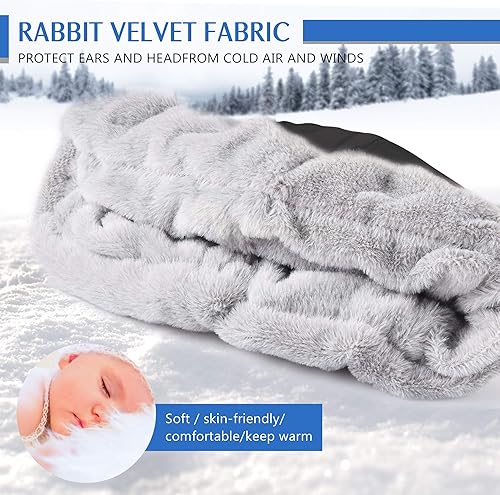 Miniatura 4 de Down relleno Beanie Cap,Sombrero de invierno suave cálido forro polar,Impermeable ultraligero sombrero de esquí uner casco