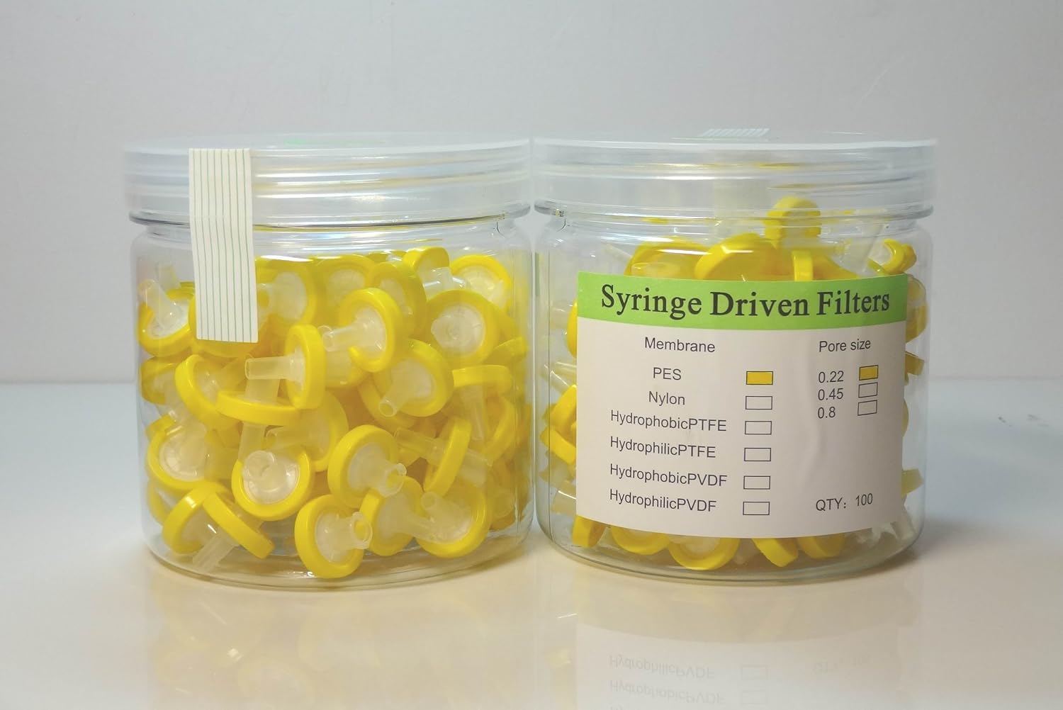 200pcs Disposable Syringe Filters, PES, 0.22 μm, 13mm, 1.3cm, HPLC