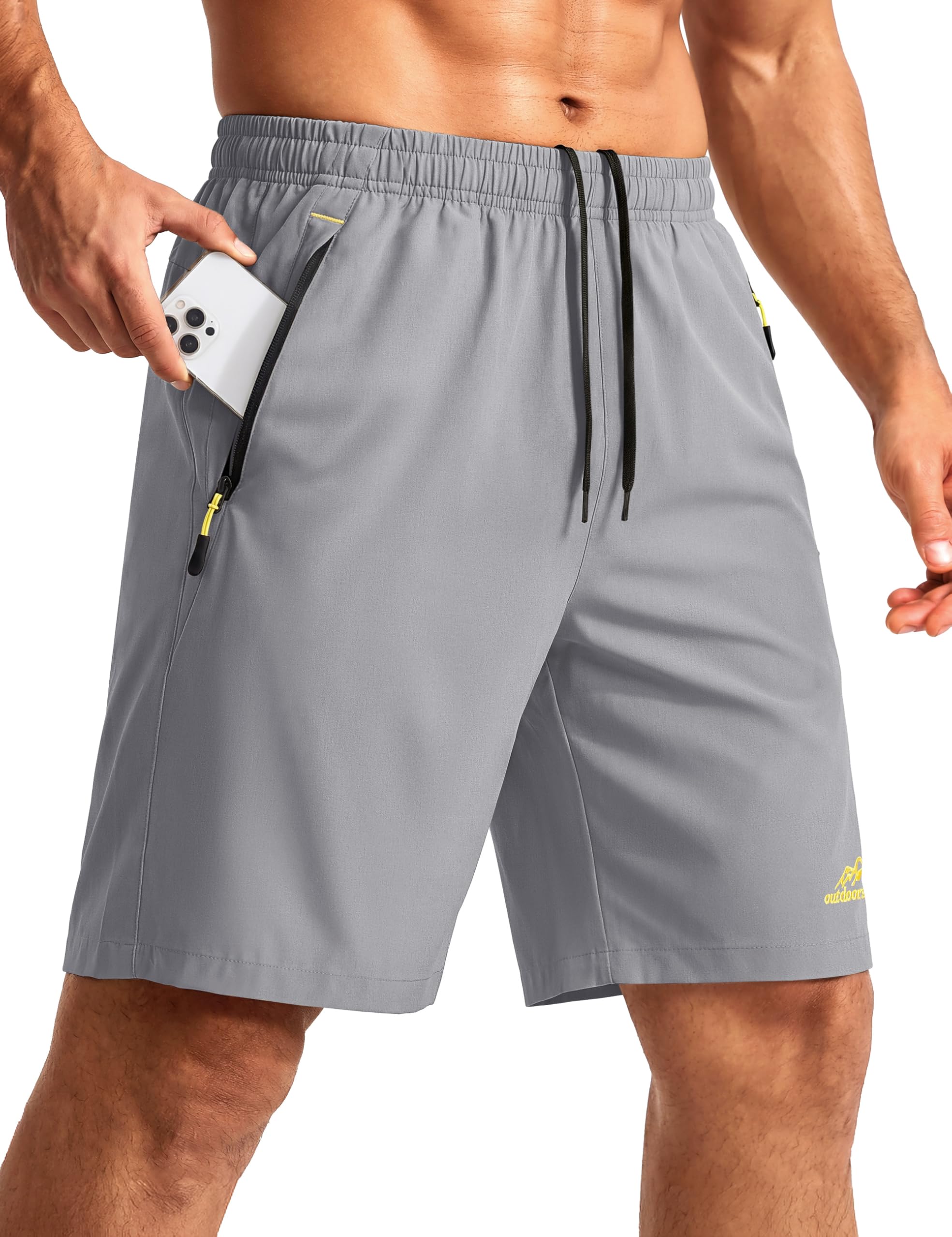 TACVASEN Men's Quick-Drying Training Shorts, Running Shorts, Breathable Sports Shorts with Zip Pockets — view 22
