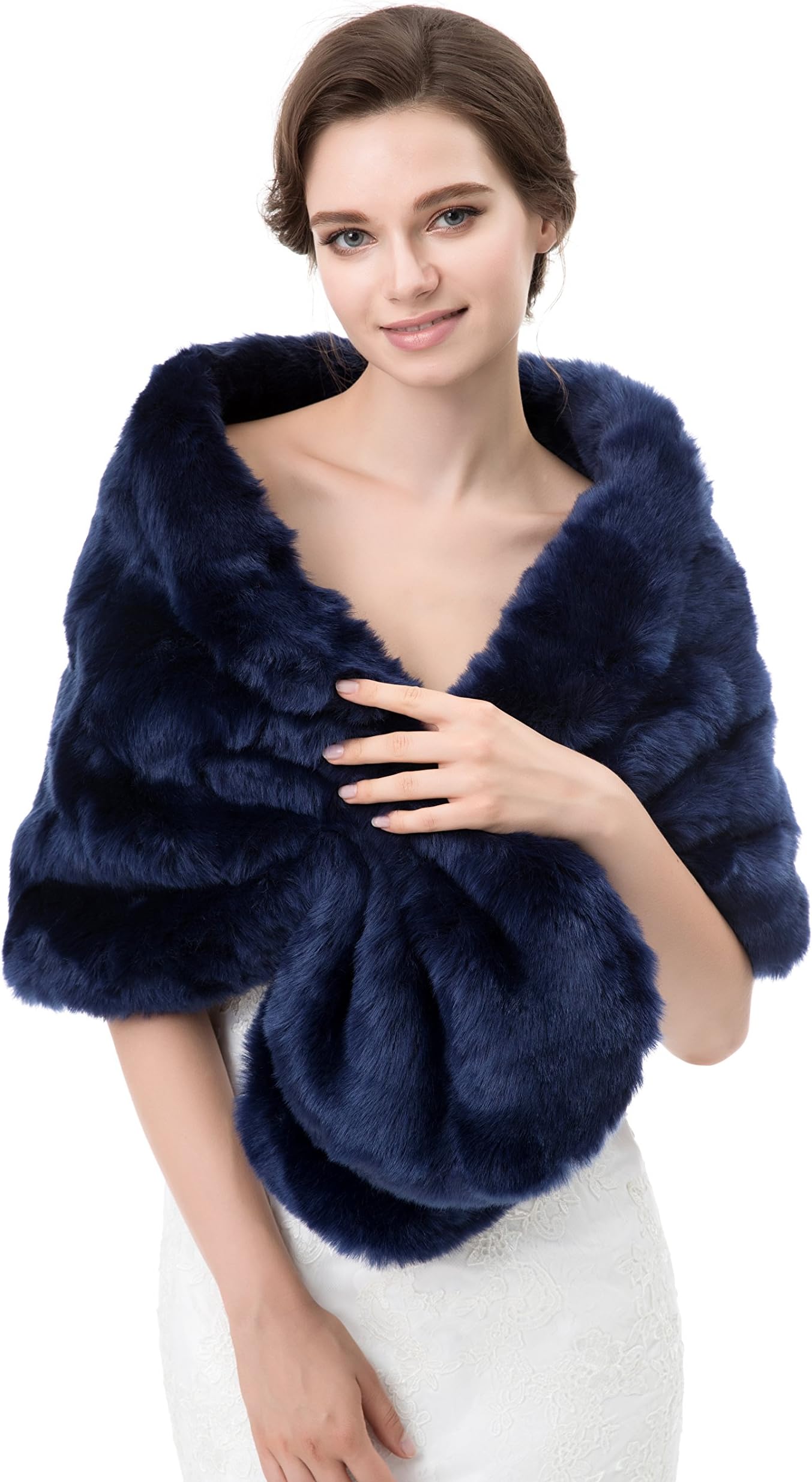 Women's Winter Warm Faux Fur Shawl Coat Jacket Parka Outerwear Tops