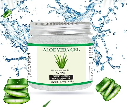 Miniatura 2 de Raslok Gel de aloe vera  Gel de aloe natural 100% puro  Para hidratar la piel y el cuidado del cabello, hidratante duradero, calmante e hidratante