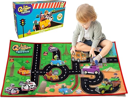 La Granja De Zenon - Coche para niños Bartolito La Vaca Lola Juguetes de coche de bebé para niños pequeños, juguetes Push and Go Cars Pull Back Sets