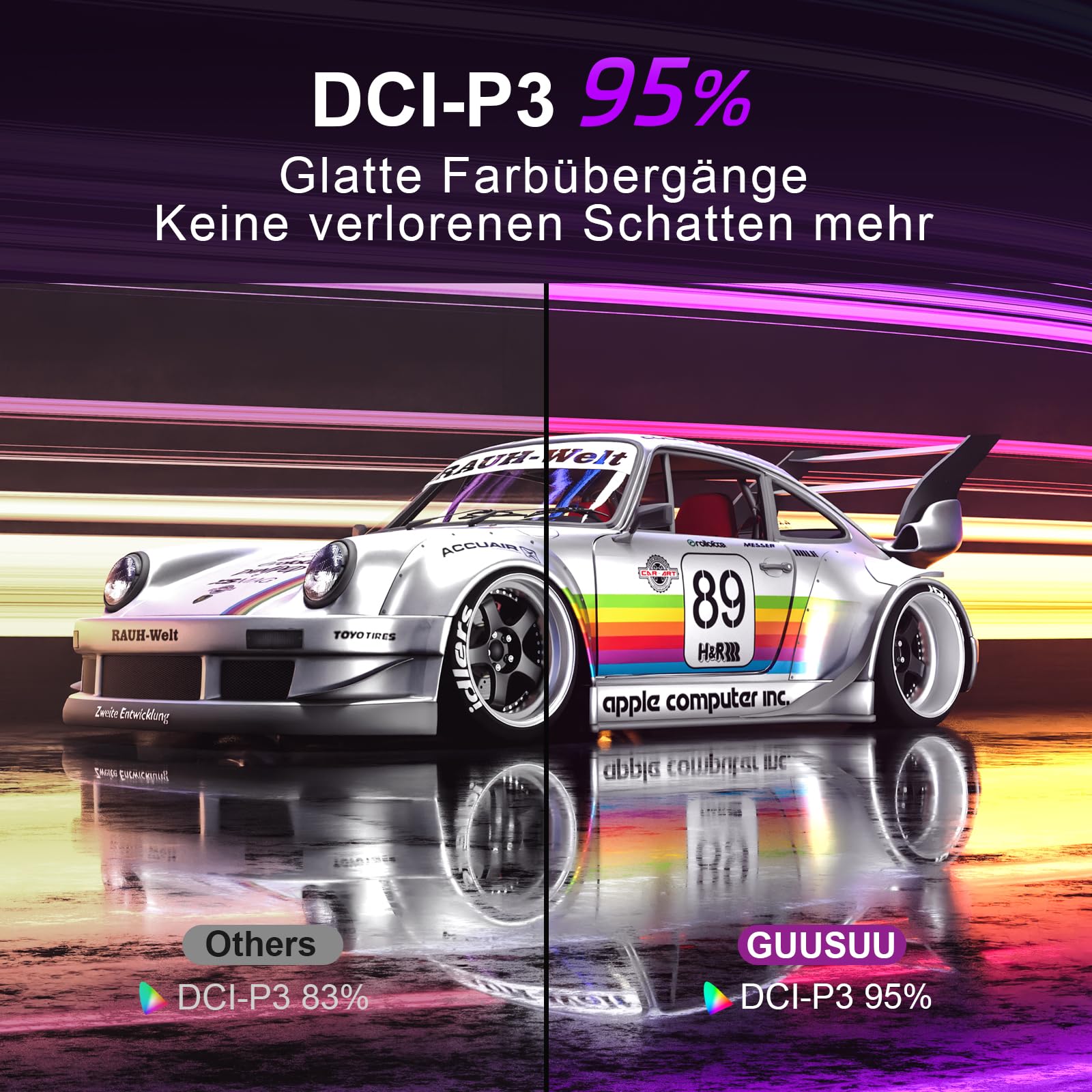 27 Inch Gaming Monitor, Computer Monitors 200Hz, PC Display QHD 1440p, IPS, 1ms, 95% DCI-P3, Eye-Care, Lowblue, HDMI 2.1 & DP 1.4