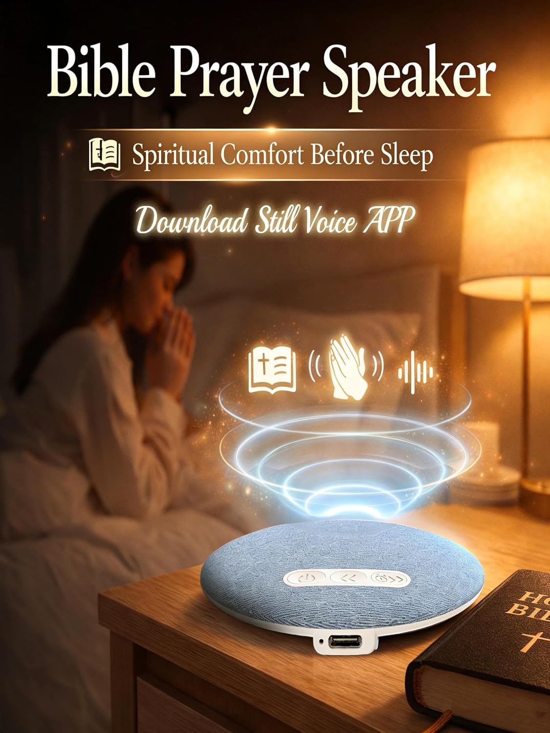 ZOMBIES CAT Under Pillow Speaker for Daily Devotion & Prayer, Thin Bluetooth Pillow Speakers Compatible with Bible Audio & Prayer Apps, Sleep Timer & for Sleeping, S1 Ultra