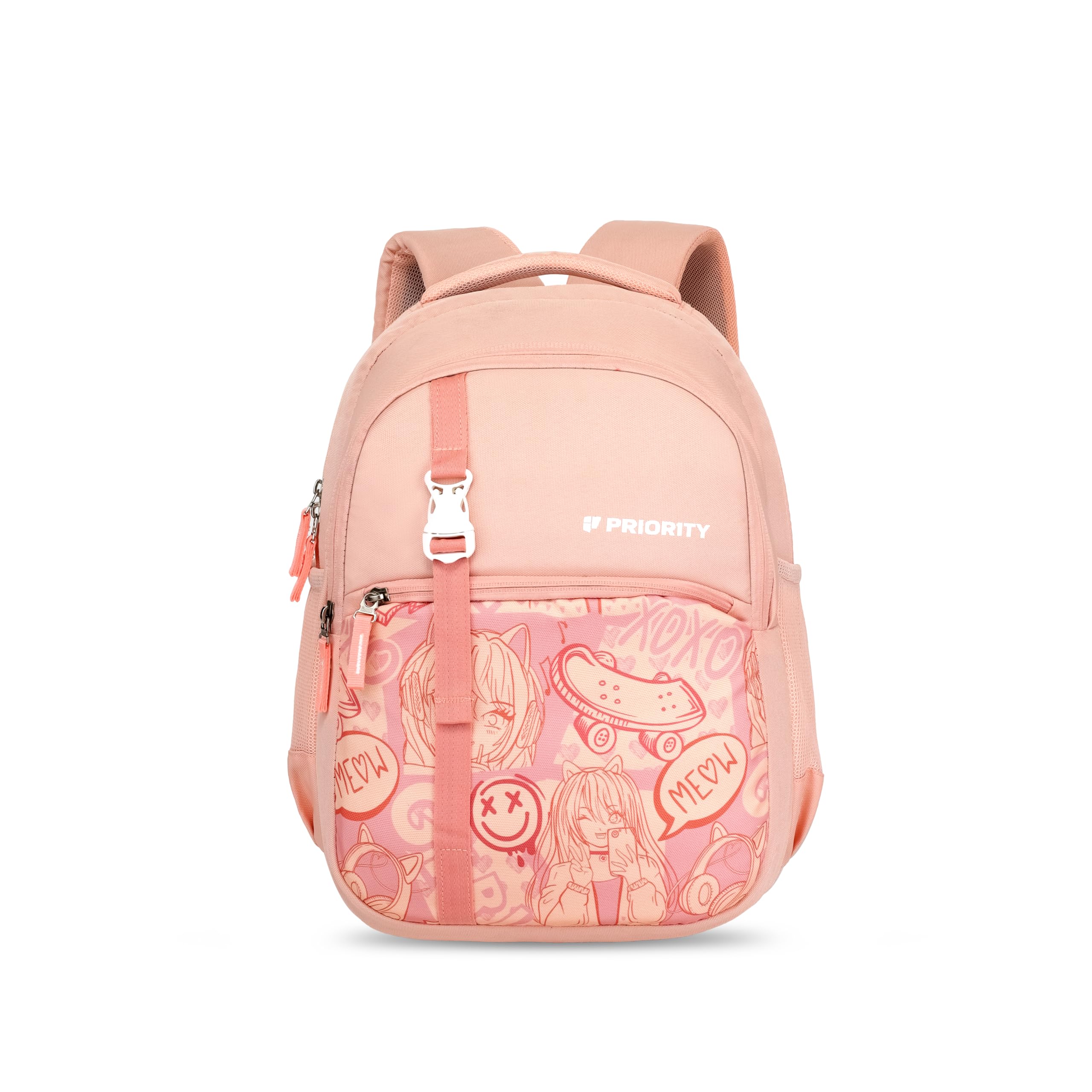 16 Inch Mischief Backpack | 7 Years To 12 Years | School Bag For Kids - Pink-image-47