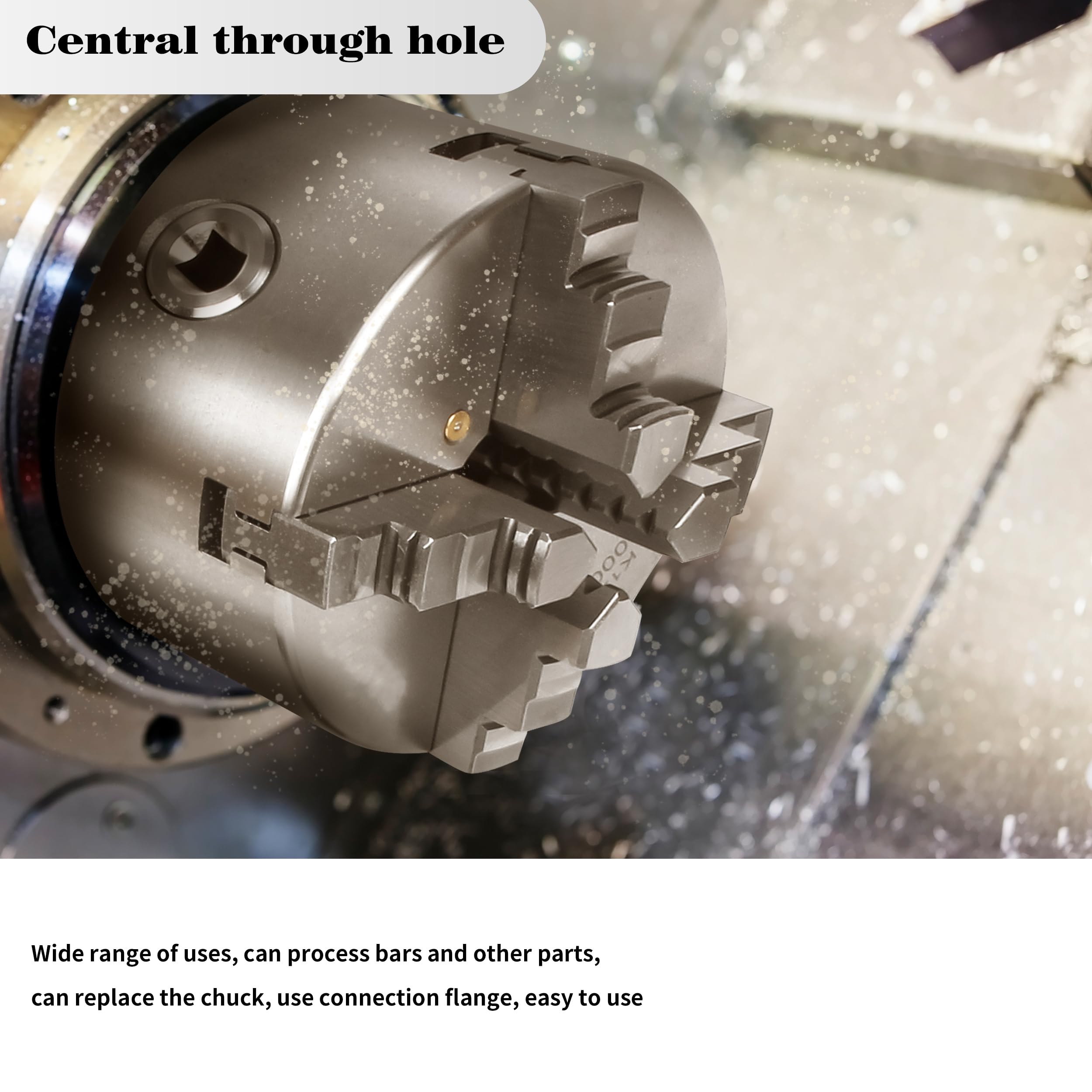 RATTMMOTOR 125 Mm 4-Backen Bohrfutter – Selbstzentrierend, 3000 U/min, 100 Nm Für CNC, Holz & Metall
