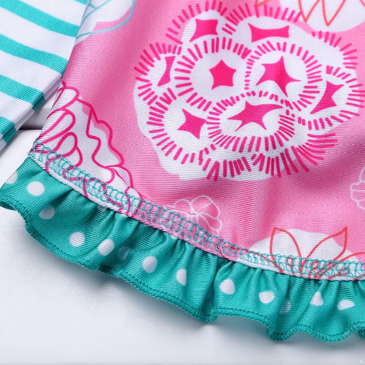 Little Baby Girls Long Sleeve Rash Guard Floral Tankini Set Bathing Suit Sunsuit Swimsuit UPF 50+