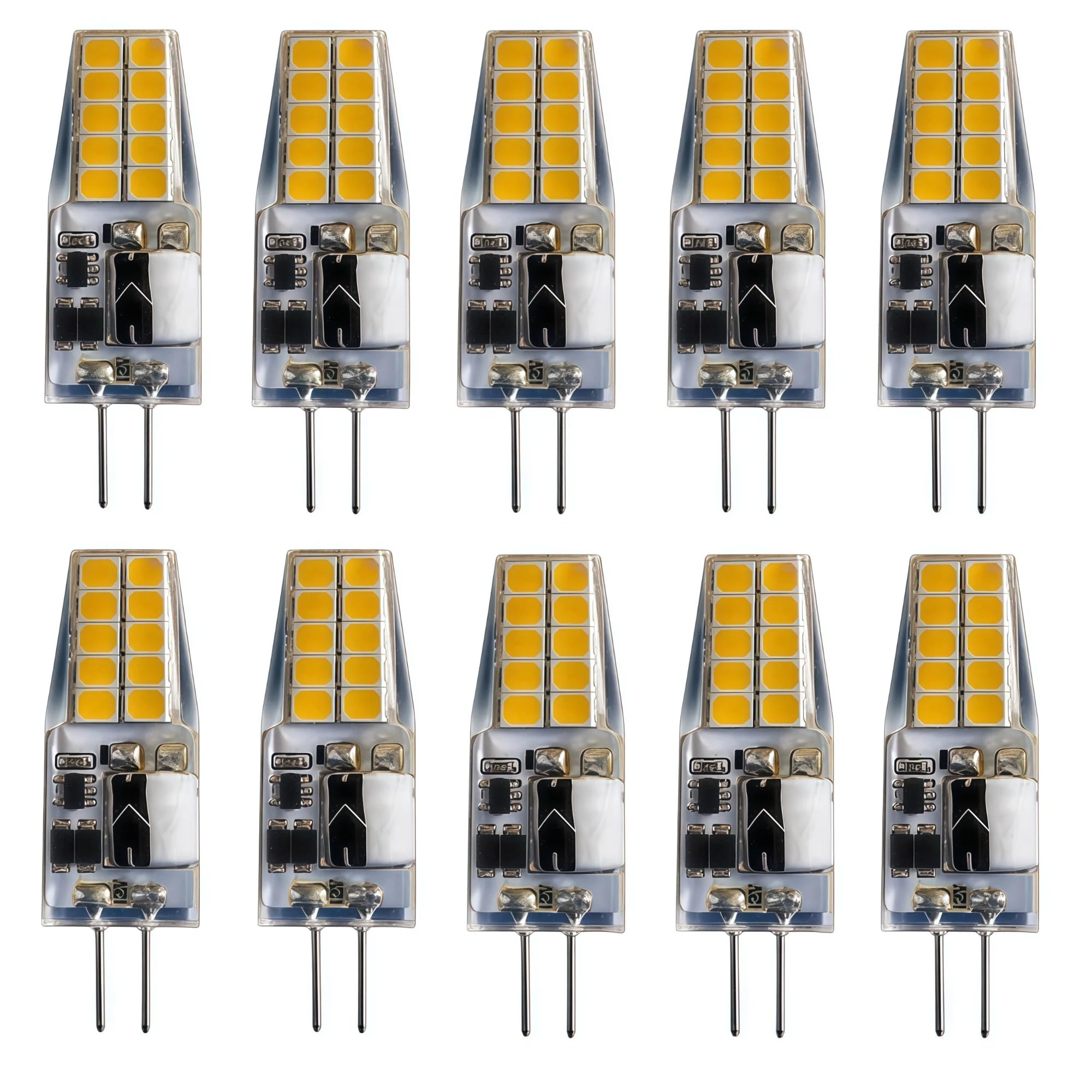 G4 LED Glühbirne 12V T3 Doppelstift 10PCS(5W/Warmes Licht)