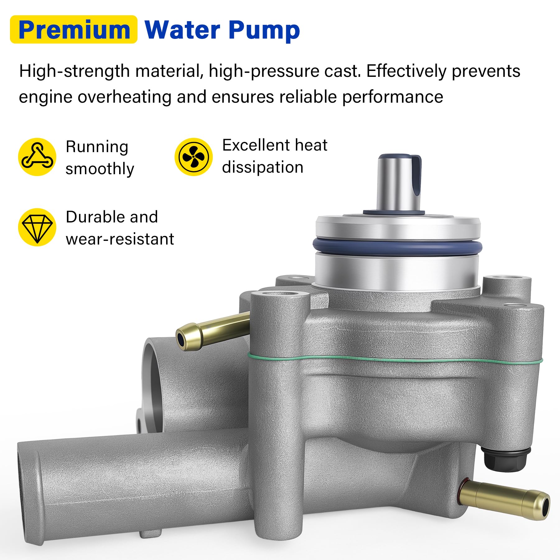 YAMAHA conjunto de bomba de agua con junta tórica Rhino 660 2004~2007 Girzzly 660 2002~2008