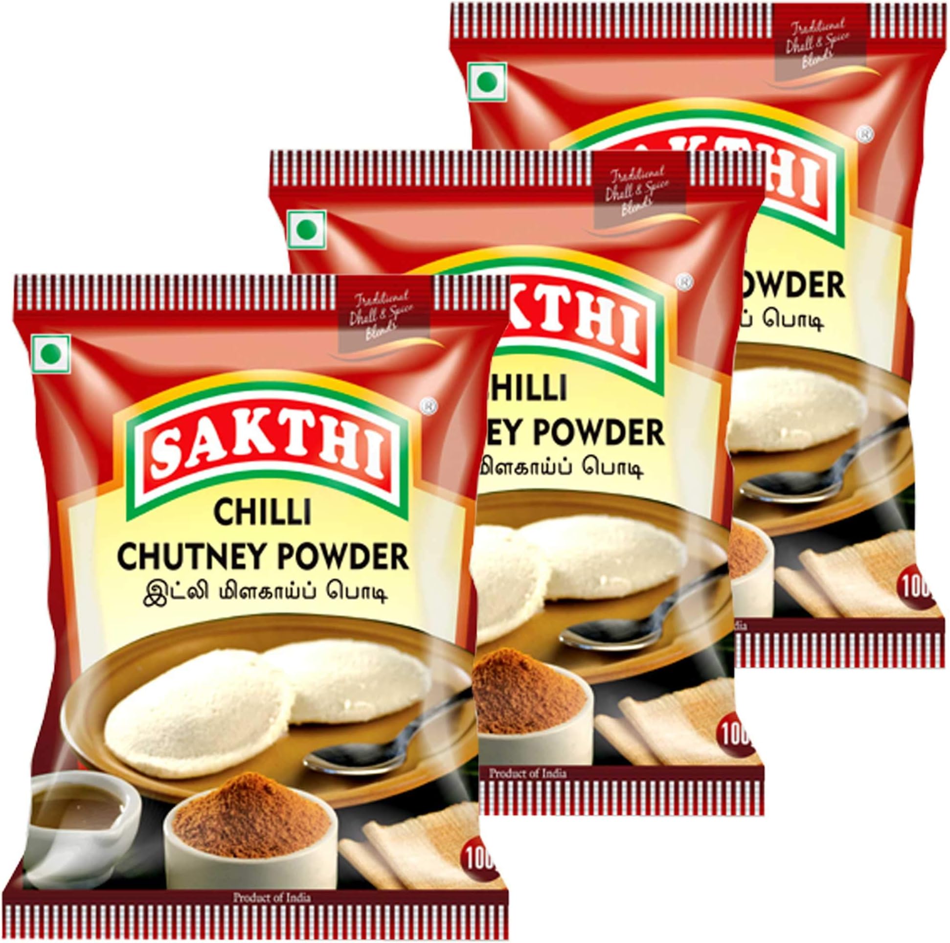Chilli Chutney Powder | Idli Milakai Podi 100g – Pack of 3, Delicious & Spicy Chutney Powder