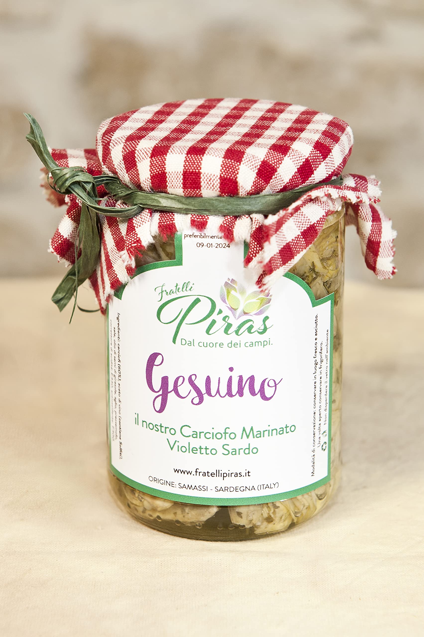 Carciofini sott'olio marinati, da Carciofo Violetto Sardo- 2 vasi da 280 grammi