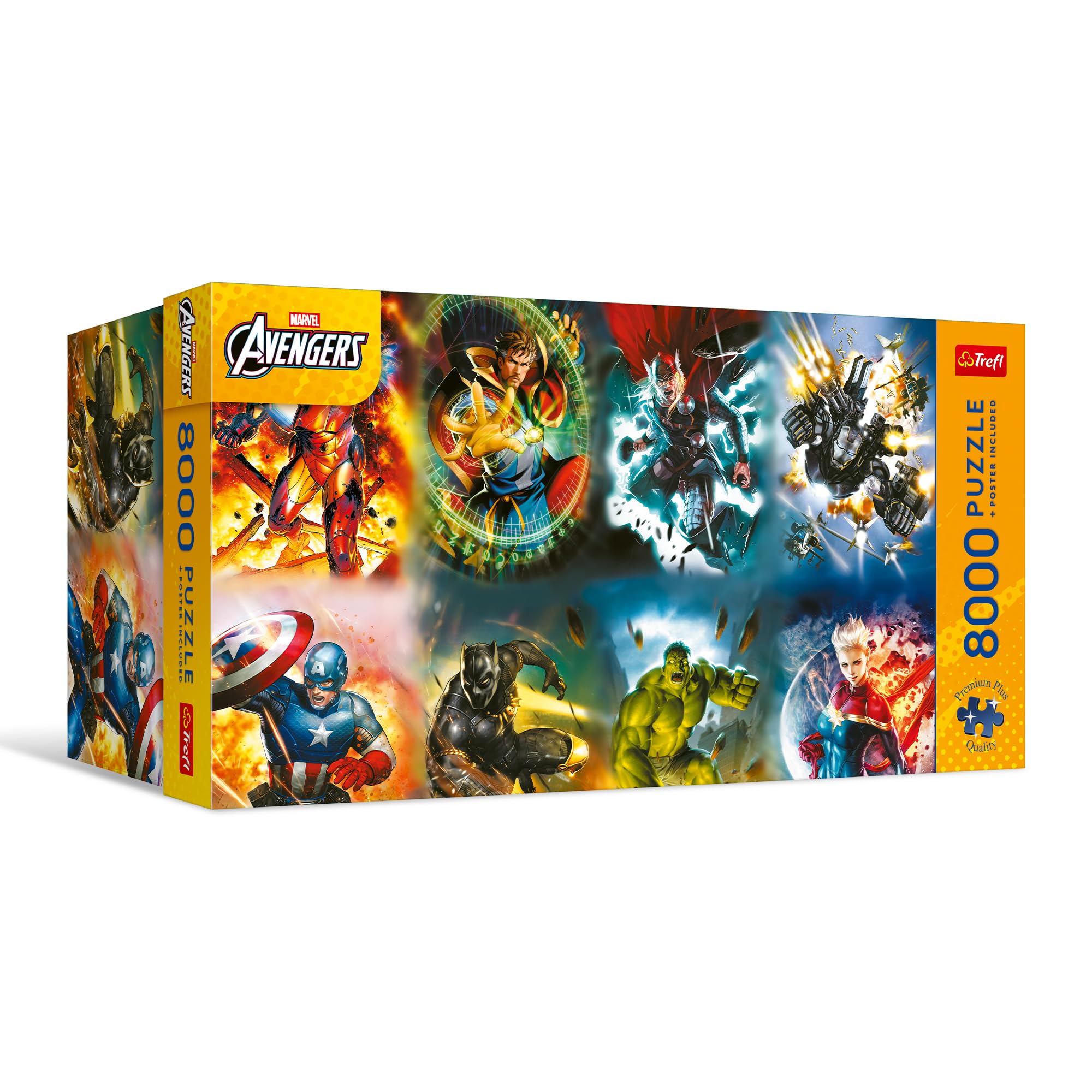 Trefl Premium Plus Quality - Puzzle Avengers: Legends in Action - 8.000 pezzi, una serie di puzzle con i personaggi più amati, adatto ad adulti e ragazzi dai 15 anni in su