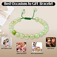 Vista 105 de Amazing Gemstone Crystal Bracelet for Women Men's Gifts - Protection Healing Crystal Bracelet - 8mm Gemstone Beaded Adjustable Bracelet Pulseras