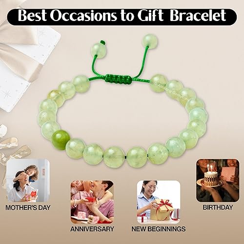 Miniatura 105 de Amazing Gemstone Crystal Bracelet for Women Men's Gifts - Protection Healing Crystal Bracelet - 8mm Gemstone Beaded Adjustable Bracelet Pulseras