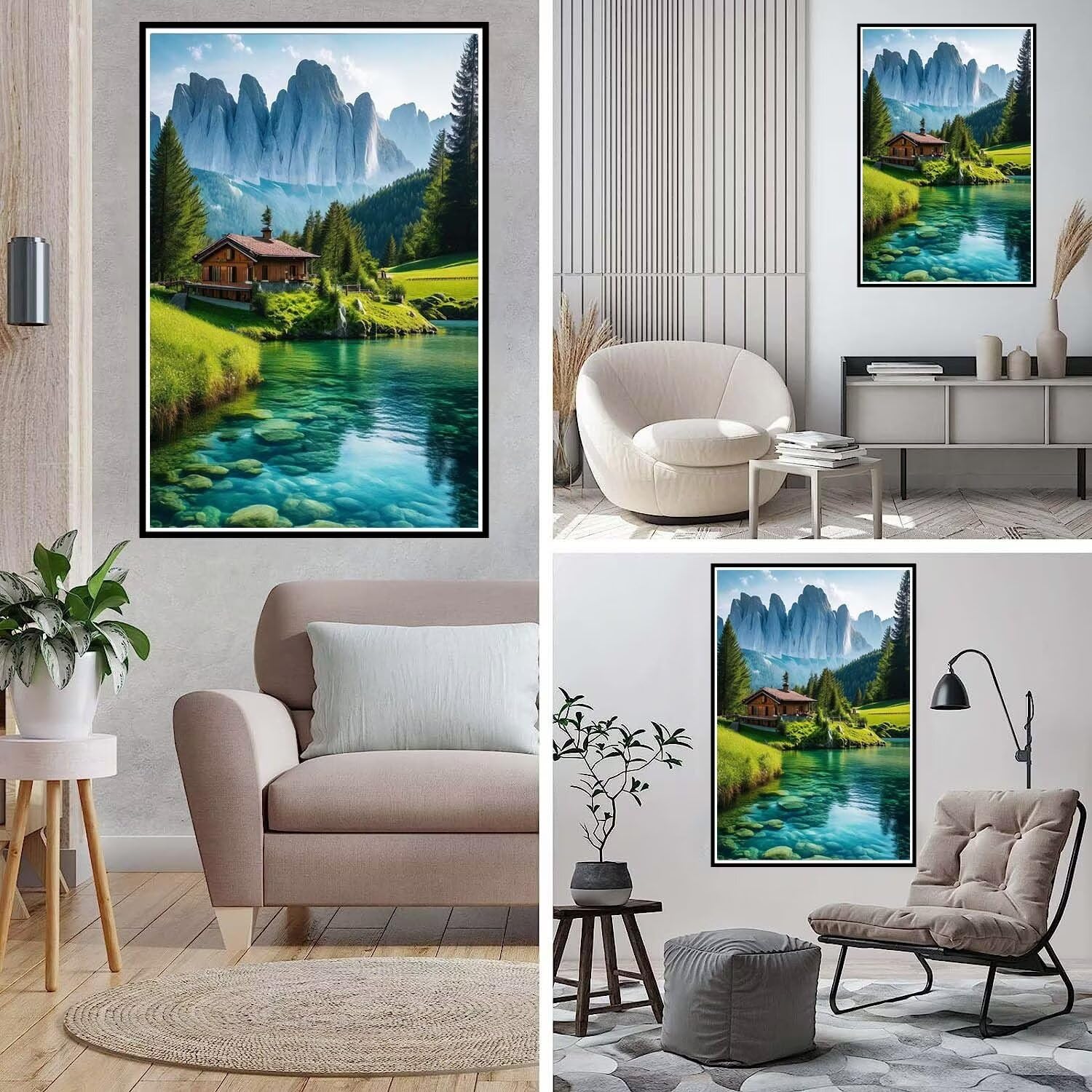 DIY 5D diamentowy zestaw artystyczny dla dorosłych krajobraz 70 x 100 cm duży pełny wiertło diamentowy haft klejony kryształ górski haft krzyżykowy puzzle do domu salonu sypialni płótno sztuka ścienna dekoracja L1171