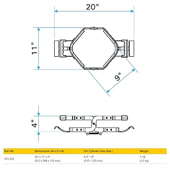 Strong Hand Tools, Gas Grabber, Gas Cylnder Lifter, (for 8.5 ~ 9 Cylinders), GCL230