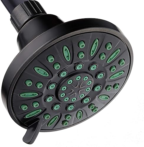 Miniatura 9 de AquaDance Cabezal de ducha antimicrobiano/antiobstrucción de alta presión de 6 ajustes, protección de boquilla Microban contra el crecimiento de