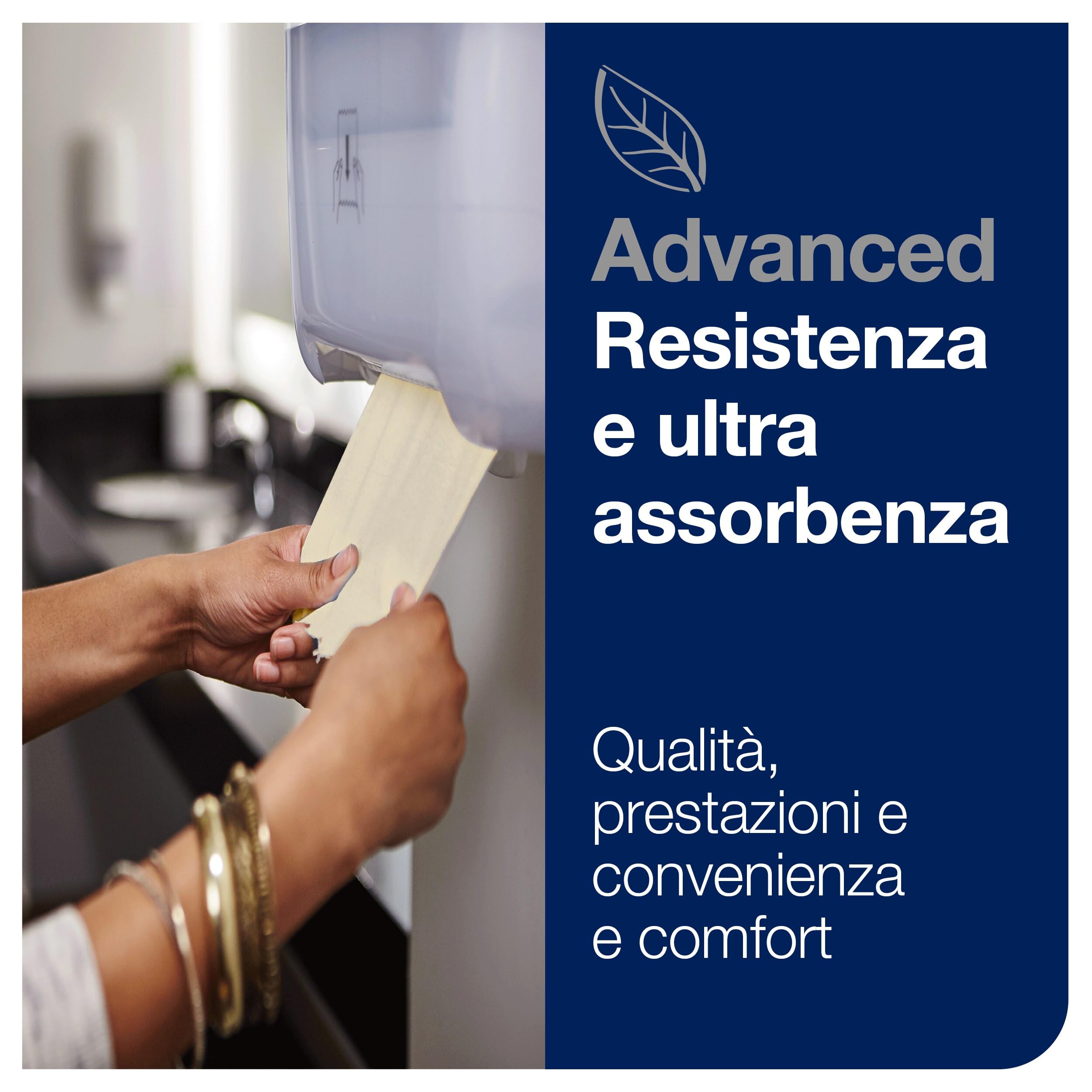 Tork Matic Asciugamani a rotolo Natural H1, Advanced, resistenti agli strappi, 2 veli, 6 rotoli da 150 m, 290099