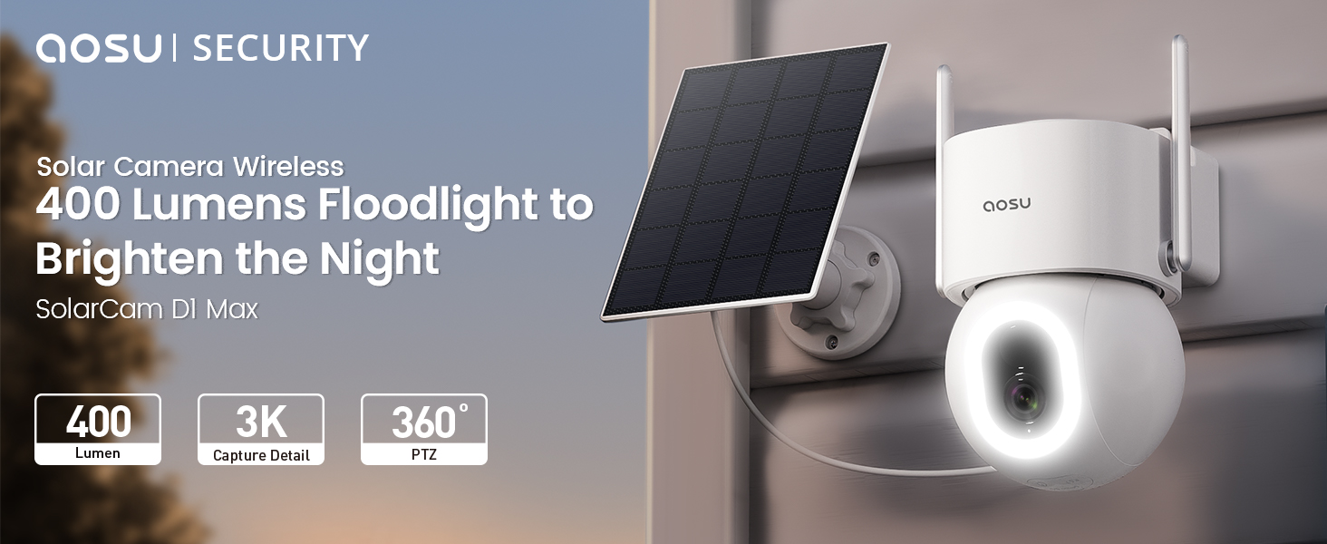 Amazon.com : aosu Security Cameras Wireless Outdoor - 3K/5MP Solar