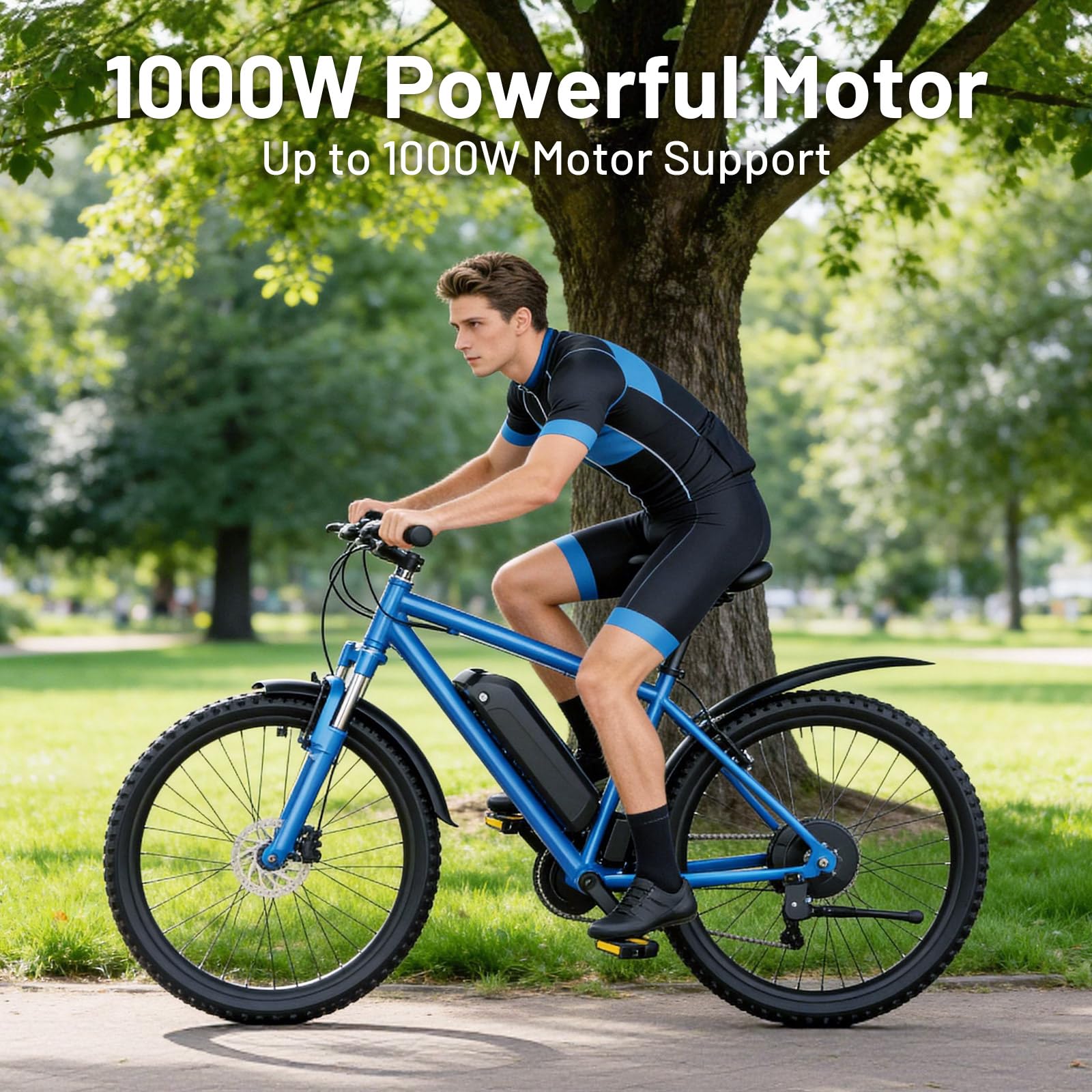 Batterie de vélo électrique 48V 15Ah Rechargeable au Lithium-ION pour électrique pour Moteur 250W 500W 750W 1000W pour