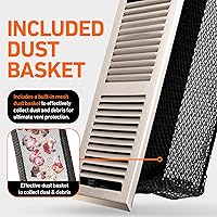 Vista 2 de Cubiertas de ventilación de piso 4X10 Registro de piso con cubierta de malla, trampa, calor y aire, ventilación de piso de metal transitable