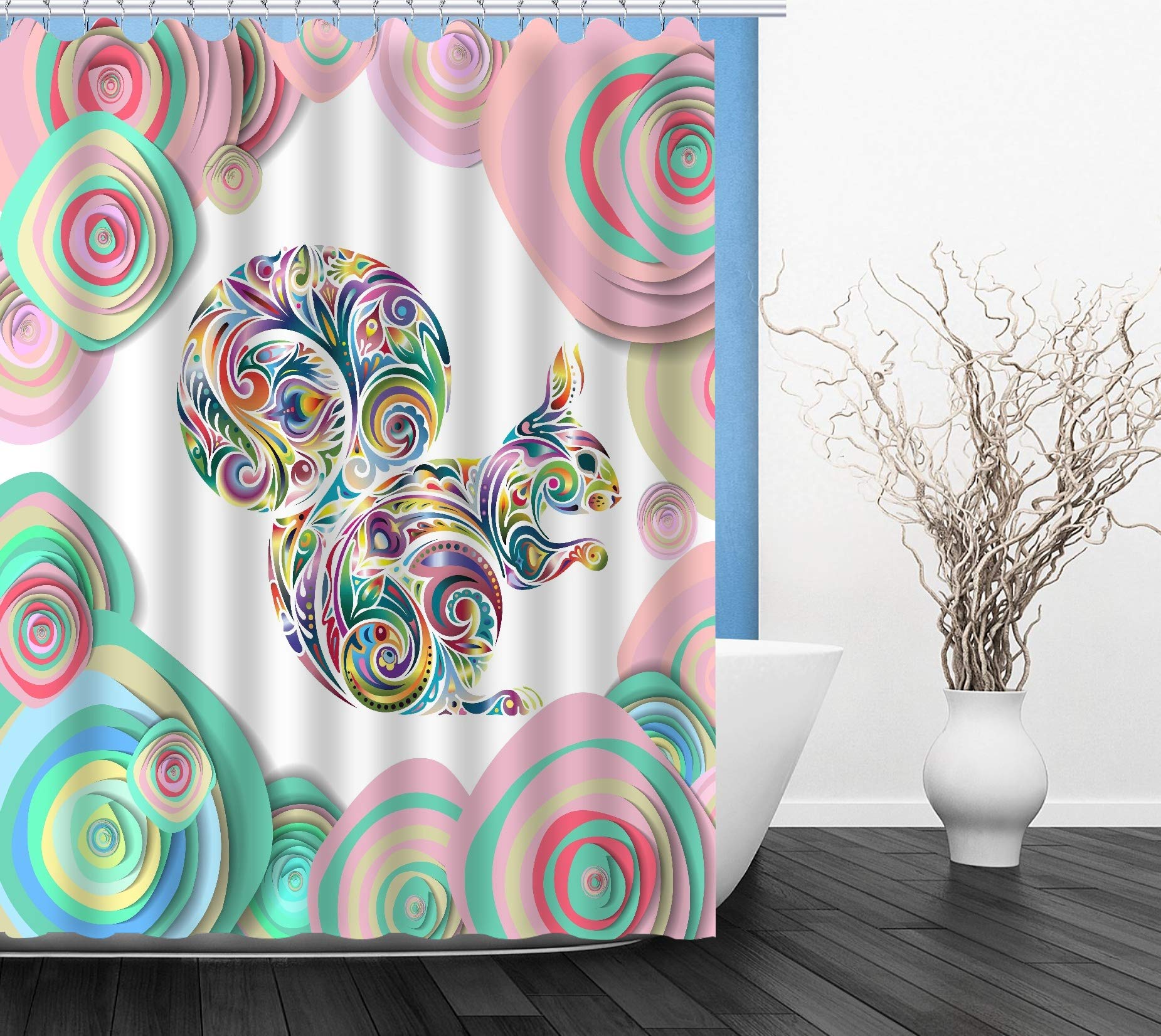 Active Elements Stunning Printed Shower Curtain Design Size : 60 x 72 Inch. Print Design : Modern Kids Pattern/Graphic Creation