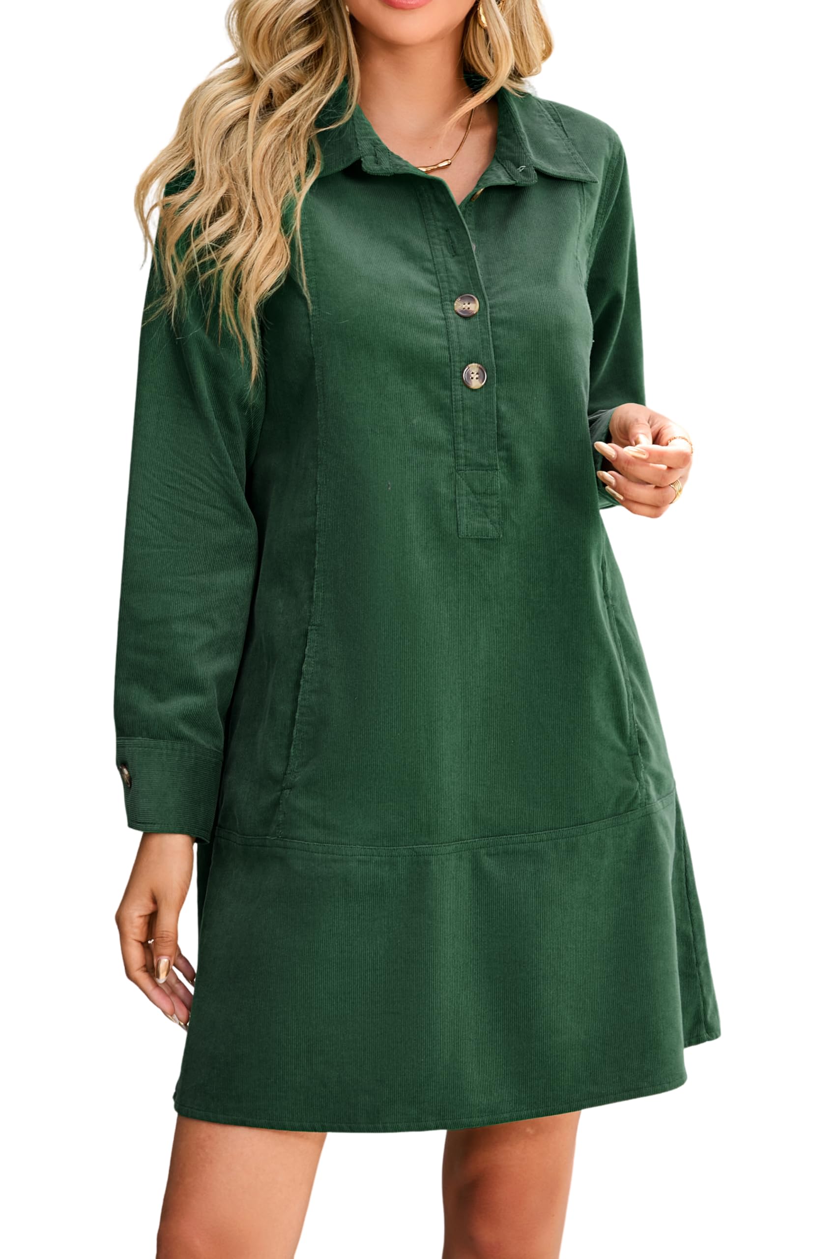 Robe ample coton hiver dissimulant les formes avec poches