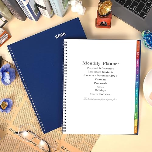 Miniatura 9 de Agenda mensual 2026  Agenda 2026, enero 2026  diciembre 2026, 9 x 11 pulgadas, agenda mensual 2026, calendario 2026 con encuadernación en espiral +