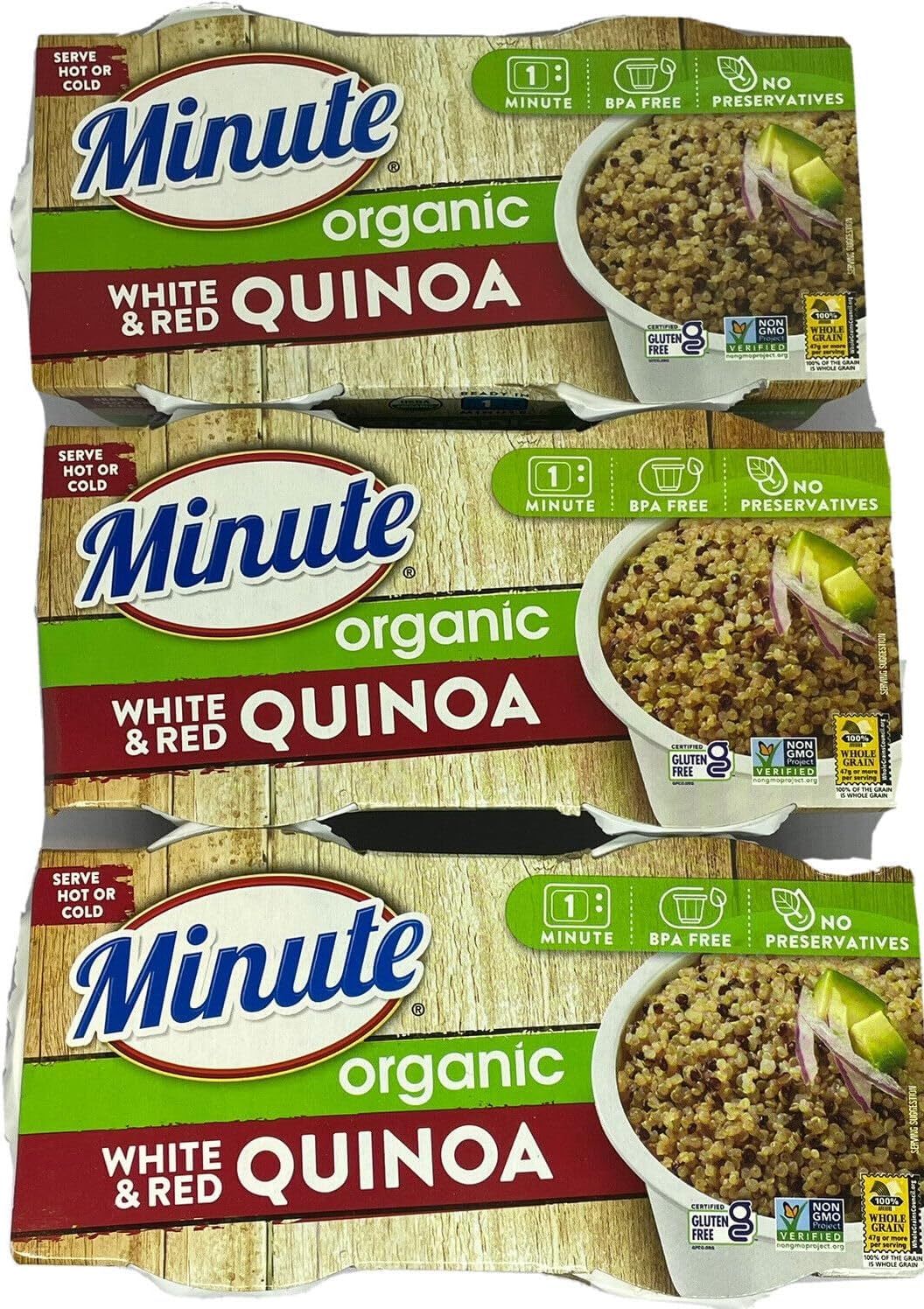 Minute Quinoa Cups, Minute Organic White and Red Quinoa