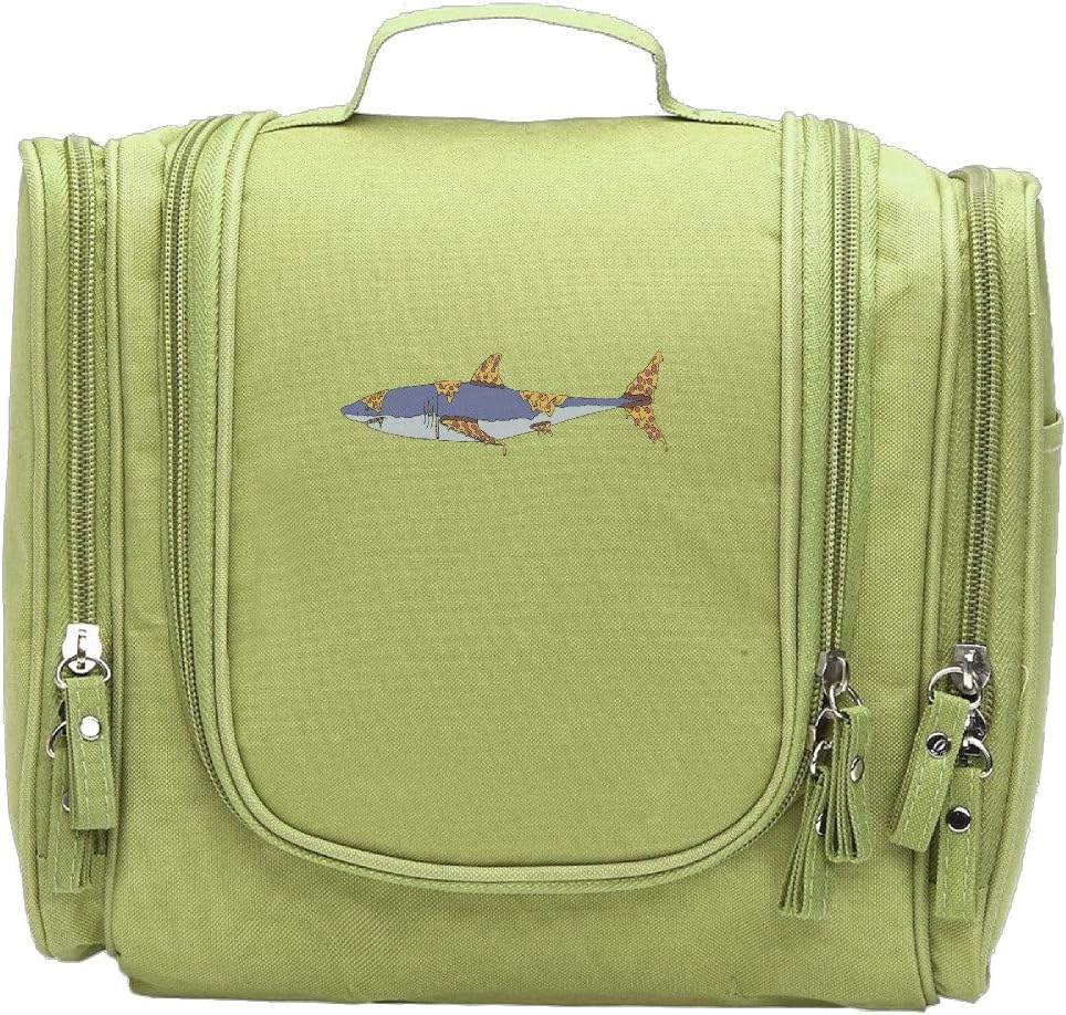 JCBaa Pizza Shark Makeup Bag/Cosmetic Bags Women's Portable Brushes Case Toiletry Bag Travel Kit Jewelry Organizer Multifunctional Pouch/Bags for Household,Business,Vacation