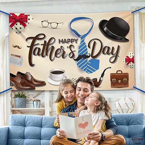 Miniatura 6 de XtraLarge - Banner para el Día del Padre - 72 x 44 pulgadas  Cartel de feliz día del padre para decoraciones del día del padre  Decoraciones del día