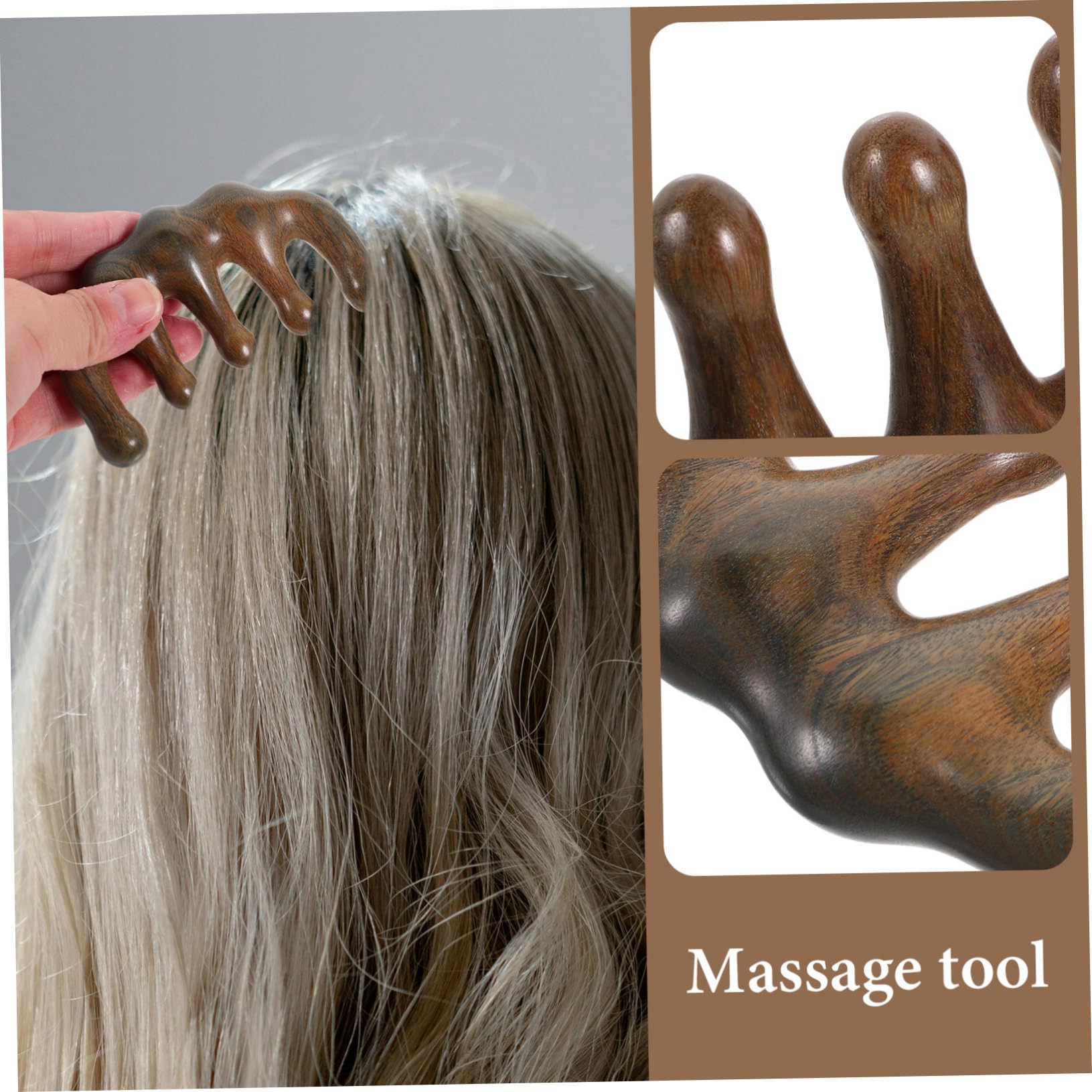 Beavorty 5stücke -massagekamm Sandelholz Massagewerkzeug Für Kopfhaut-massagen Leicht Tragbar Für Entspannende Anwendungen Zuhause Oder Unterwegs