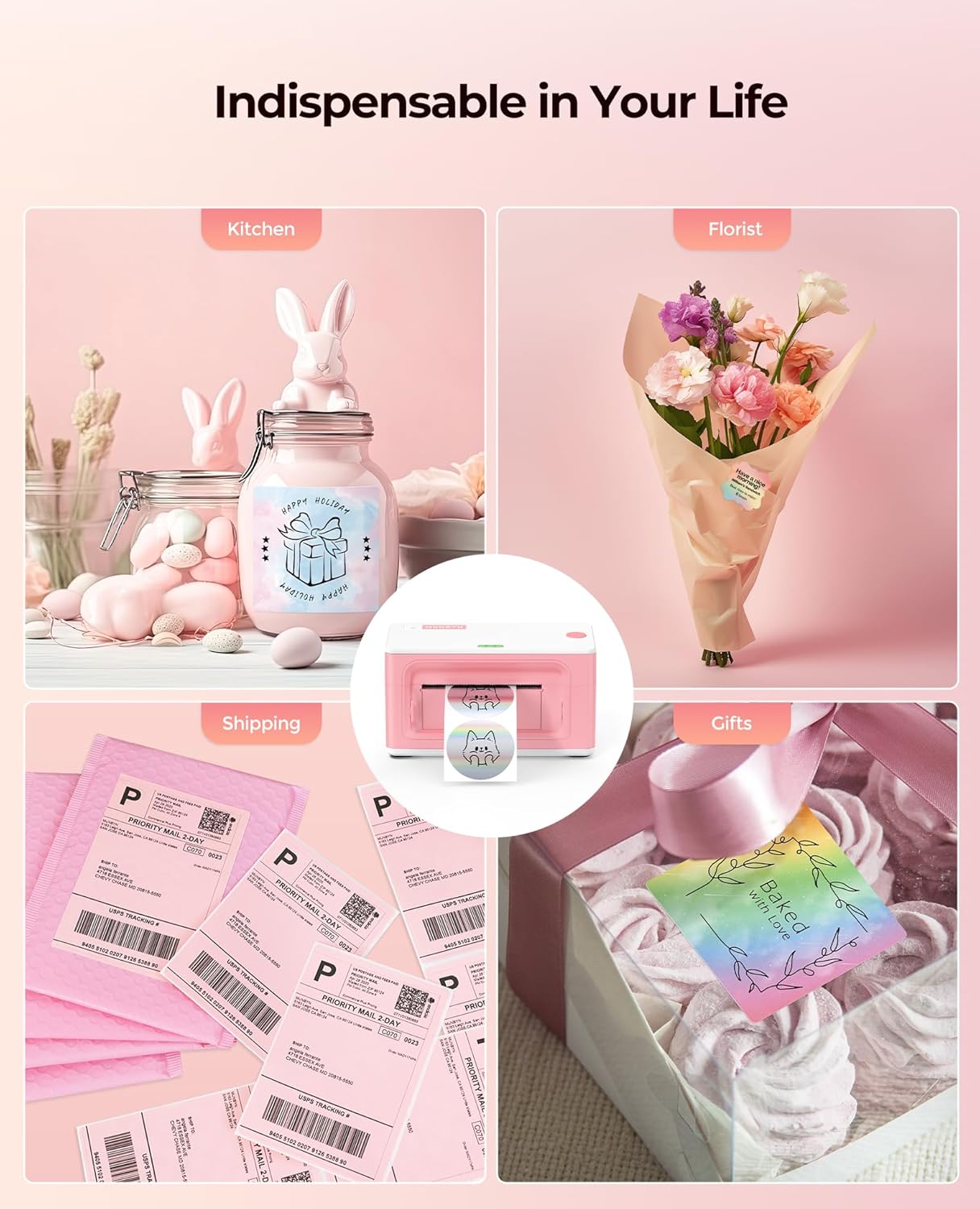 MUNBYN Wireless Thermal Printer, Wi-Fi Shipping Label Printer Compatible with AirPrint iPhone iPad macOS Android Windows Chromebook Etsy Ebay USPS for Small Business Home Use - Image 5