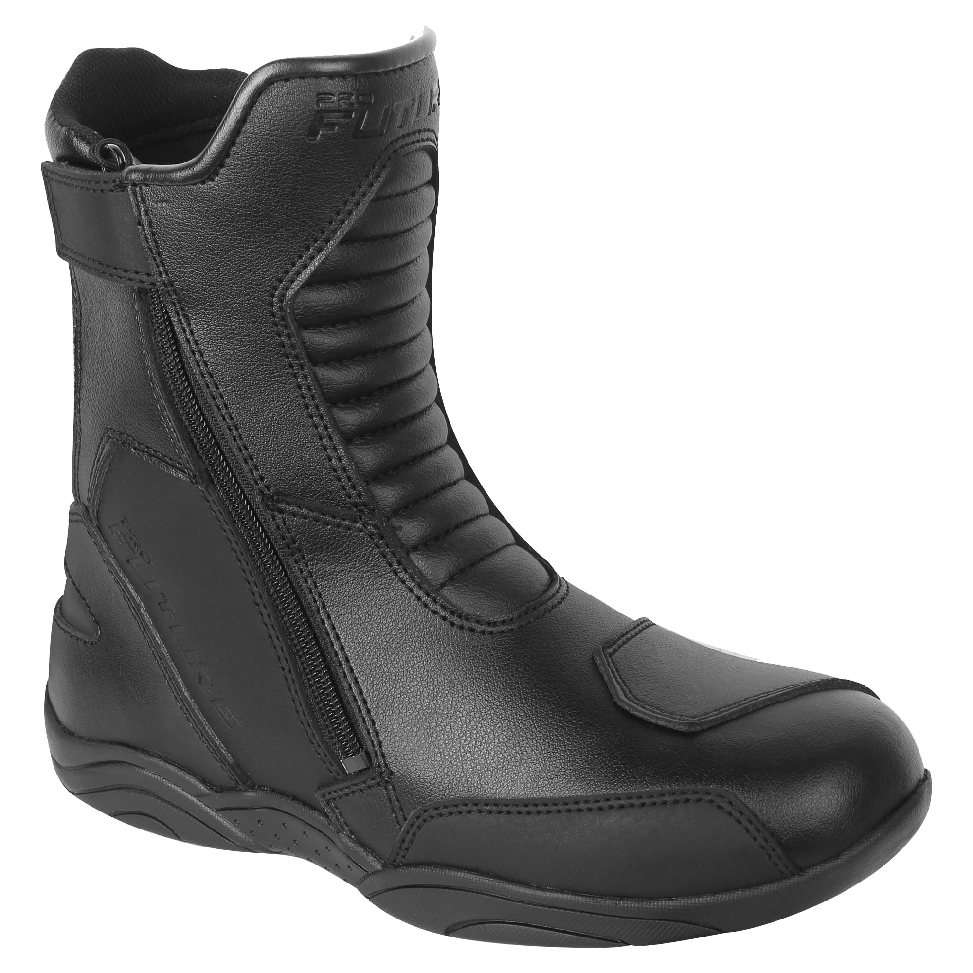 Stivali Moto Unisex in Pelle con Protezioni Rinforzate, Suola Antiscivolo e Chiusura Stivali da Moto da uomo