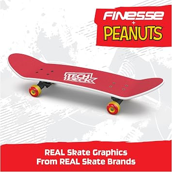 Tech Deck Finesse Peanuts Handboard, Authentic Mini Skateboard