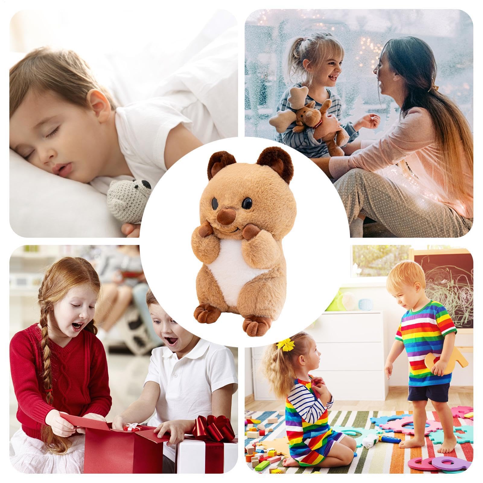 Animale di peluche Quokka, cuscino di peluche Quokka,Giocattolo con statuetta Quokka in peluche abbracciabile | Peluche di peluche Comodo cuscino per animali al tatto per ragazze Ragazzi Bambini Bambi