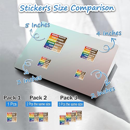 Miniatura 5 de Milleyz Igualdad de derechos para otros no significa menos derechos para ti, no es pastel, calcomanías de justicia social para asistente de agua,