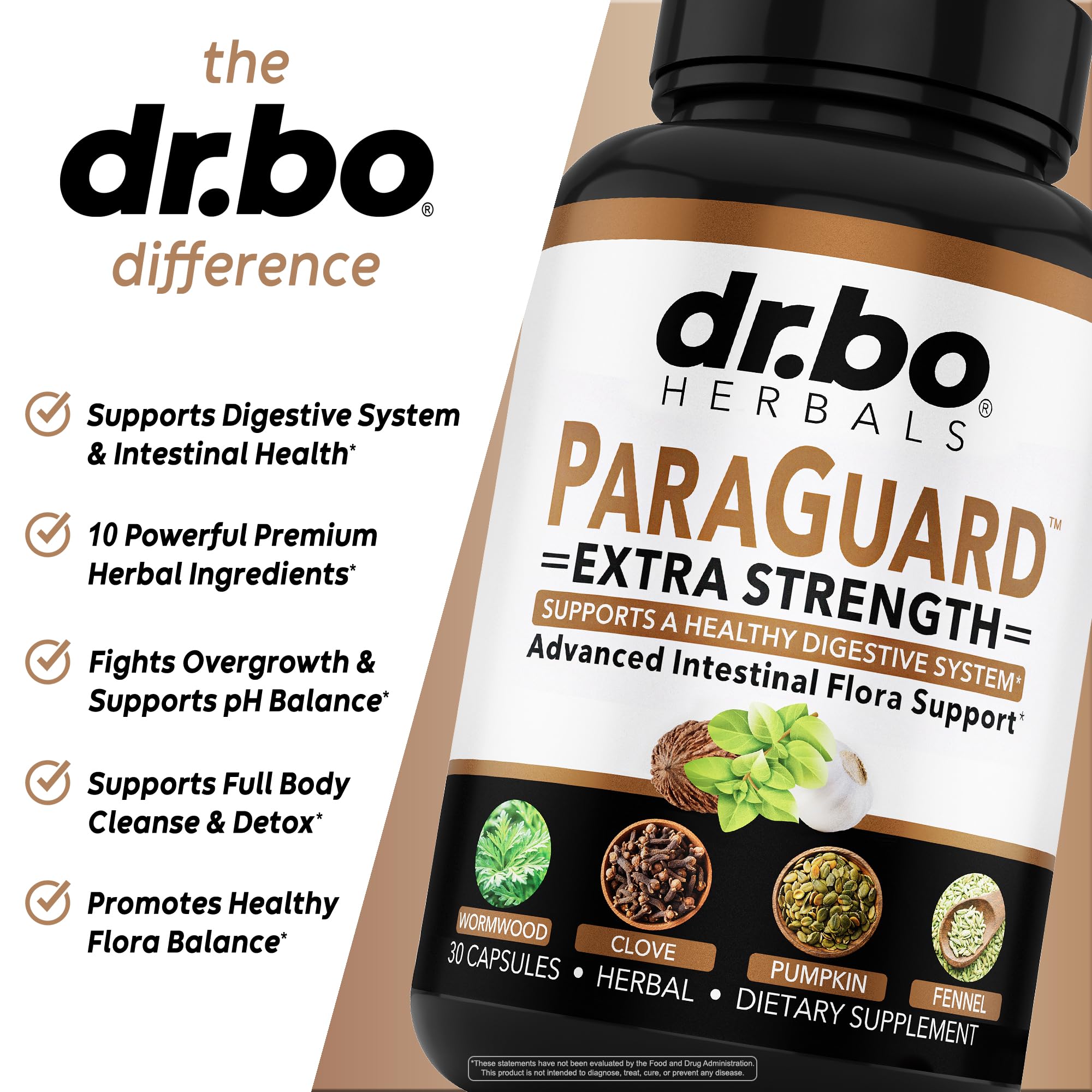ParaGuard Cleanse Detox Pills - Extra Strength Intestinal Guard Formula Supplement, Black Walnut Wormwood Clove & Oregano - Adults Natural Herbal Intestine Body Gut Cleanser Complete Kit 30 Capsules — Amazon image 4