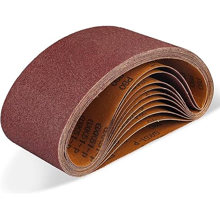 X 36 Sanding Belt 80-Grit Sanding Belts (5 Pack) 4x36 Inch For