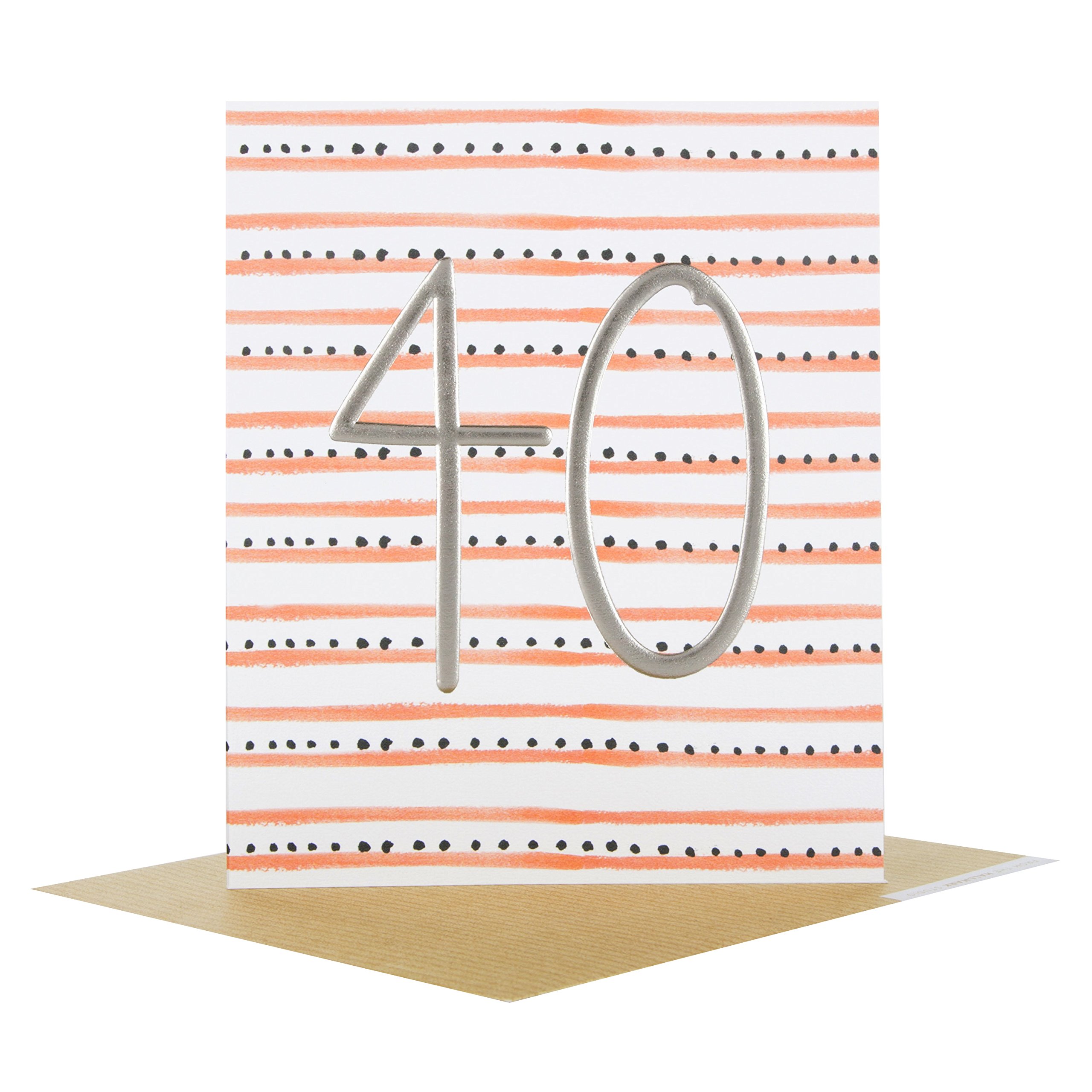 Hallmark 25507465 40th Birthday Studio Card "Blank" - Small