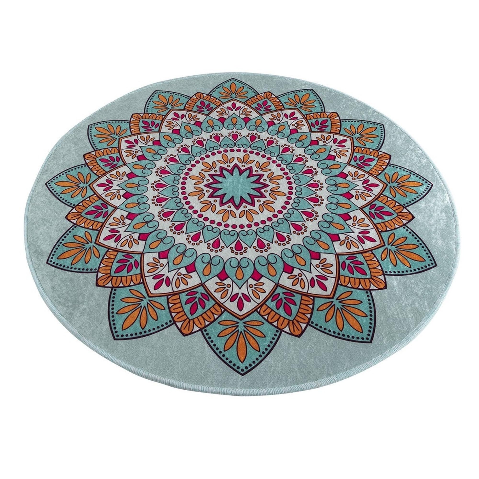 Well Home Mobiliario & Decoración Bunt Badteppich Mit Roter Blume