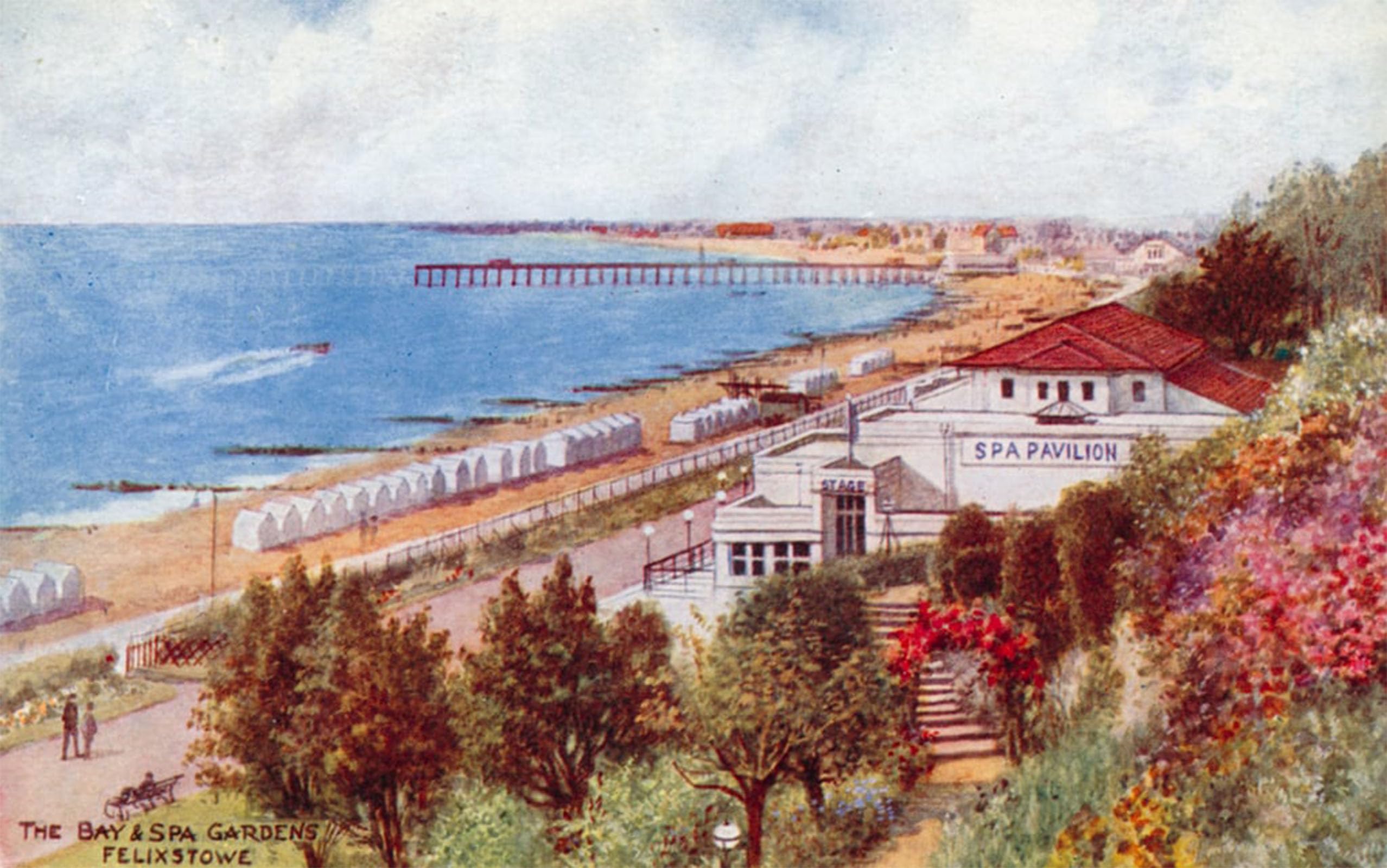 POSTERIIk Famous Modern Artwork Art Mural the Bay and Gardens Felixstowe by Alfred Robert Quinton Oil Paintings Pictures for Home Decor 60x90cm