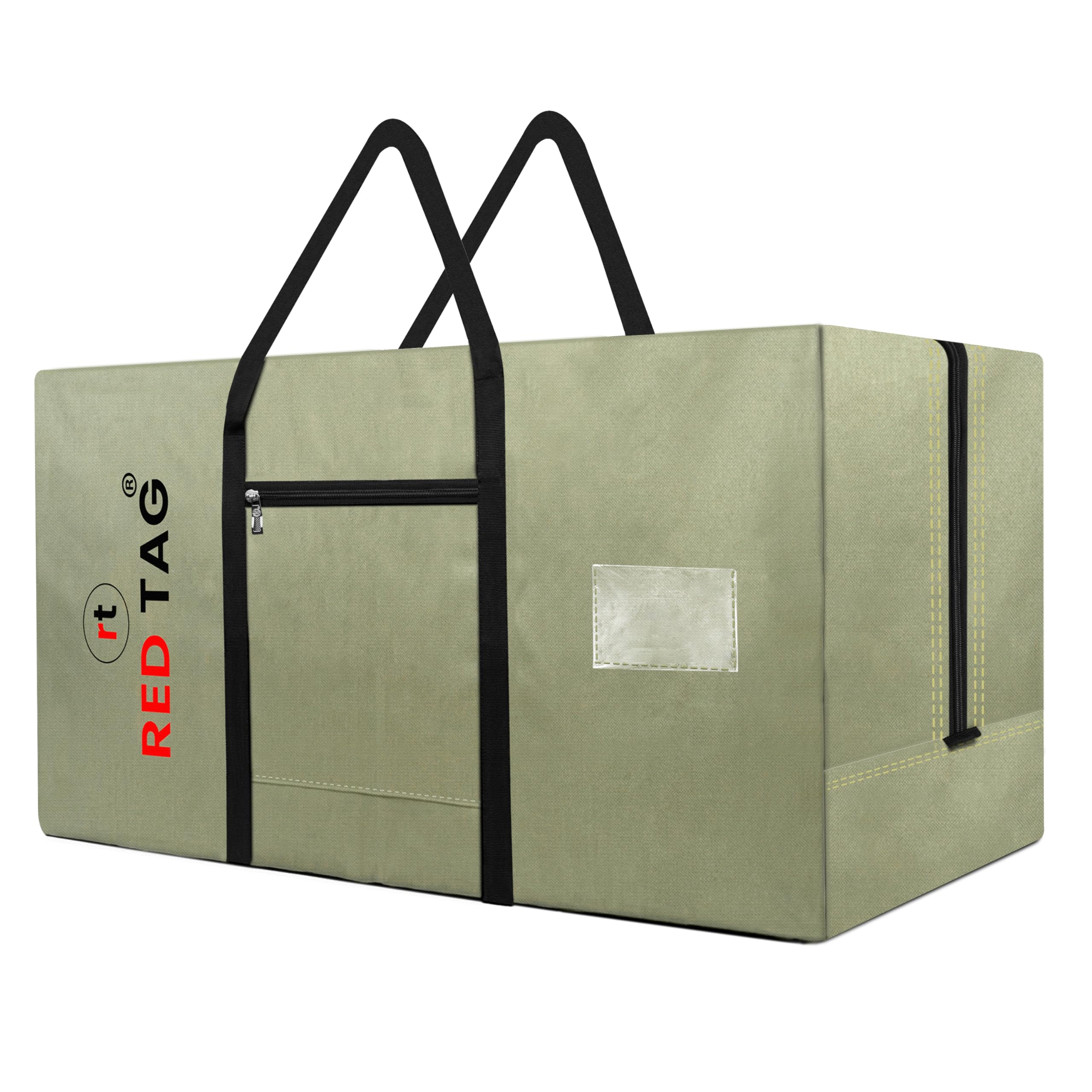 Storite Extra Large Moisture Proof 236 L Heavy Duty 1680 Denier Nylon Multi-Purpose Toys Storage Bag/Stationery Paper/Blankets/Clothes Storage Bag (Olive Green, 113x39.5x53 cm)-image-47