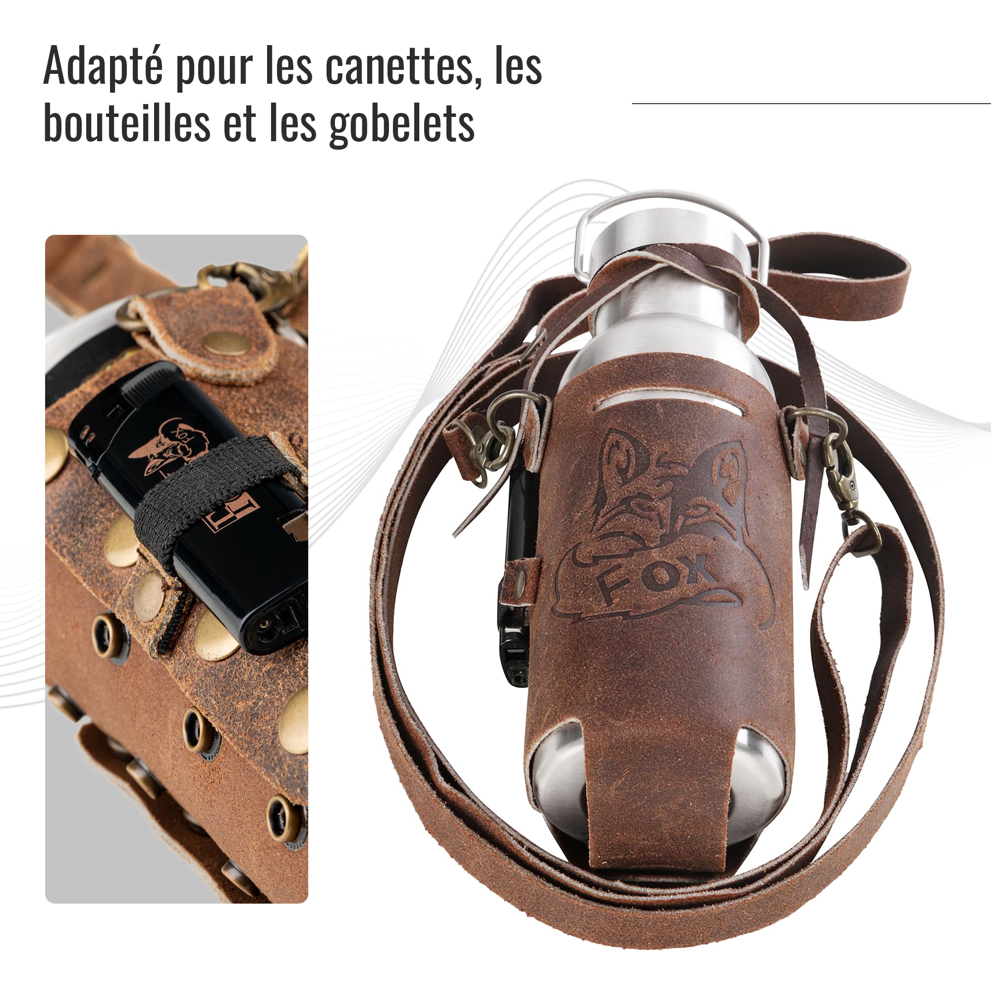 Holly Holster Halfter 2.0 aus Leder Bierholster mit Schulterriemen