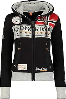 GEO NORWAY Flyer Lady – Kadın Sweatshirt Kapüşonlu ve Cepler – Kadın Sweatshirt Uzun Kollu – Kazak Kış – Kapüşonlu Ceket Ü...